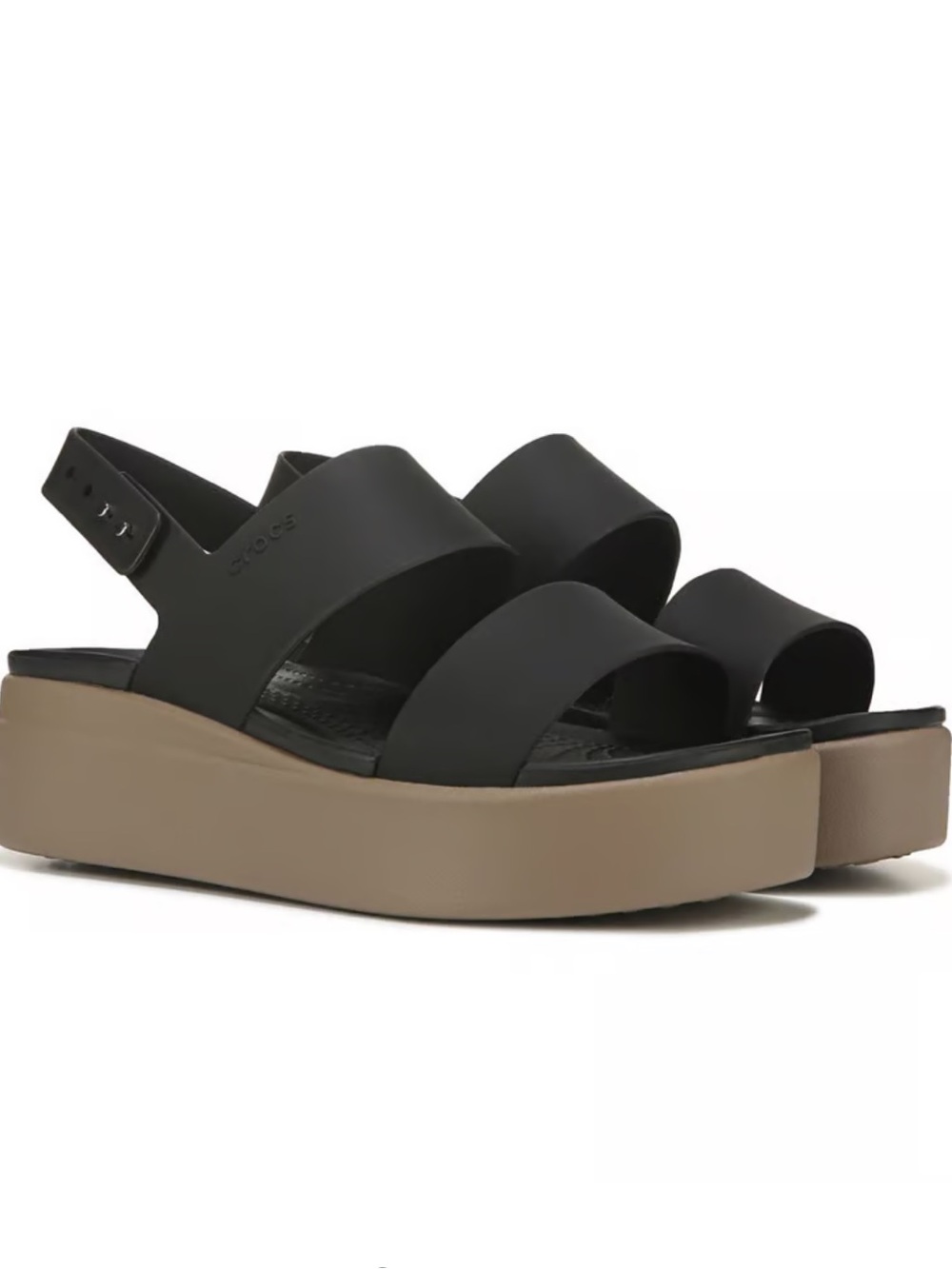 Crocs Women's Brooklyn Platform Sandal in Black S-604 Sz 10